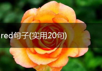 red句子(实用20句)