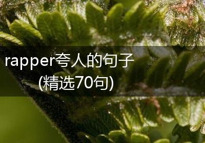 rapper夸人的句子(精选70句)