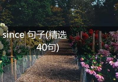 since 句子(精选40句)