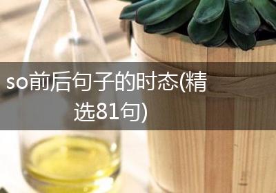 so前后句子的时态(精选81句)