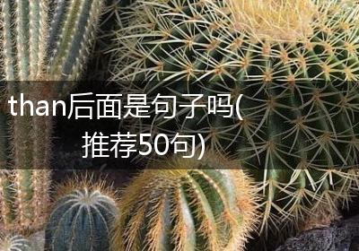 than后面是句子吗(推荐50句)