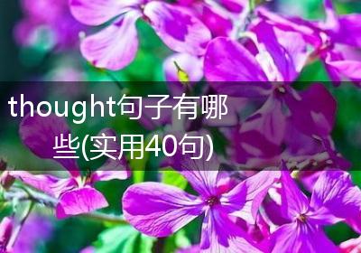 thought句子有哪些(实用40句)