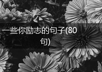 一些你励志的句子(80句)