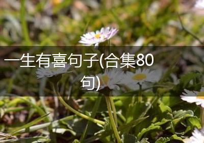 一生有喜句子(合集80句)