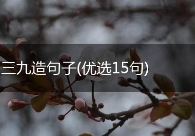 三九造句子(优选15句)