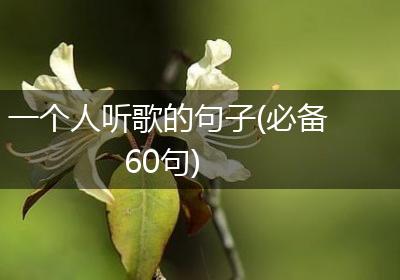一个人听歌的句子(必备60句)
