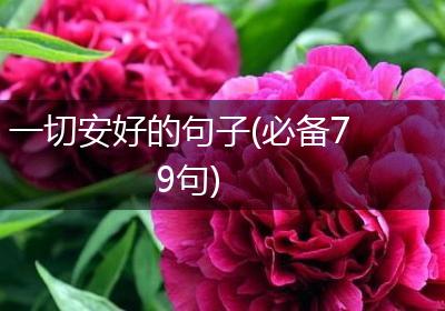 一切安好的句子(必备79句)