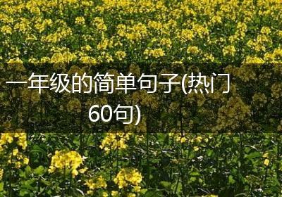 一年级的简单句子(热门60句)