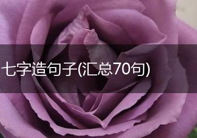 七字造句子(汇总70句)