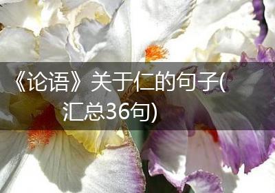 《论语》关于仁的句子(汇总36句)