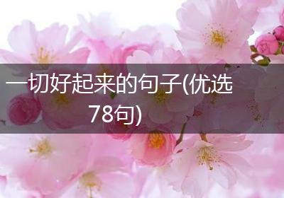 一切好起来的句子(优选78句)