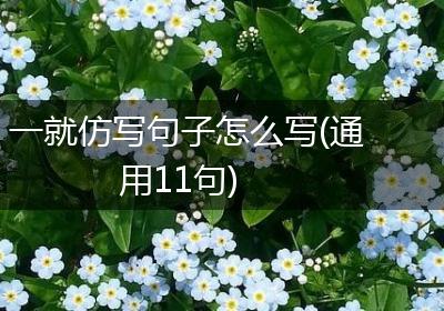 一就仿写句子怎么写(通用11句)