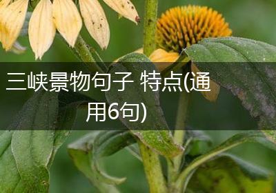 三峡景物句子 特点(通用6句)