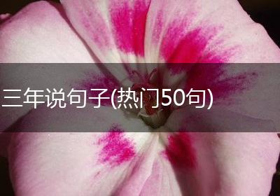 三年说句子(热门50句)