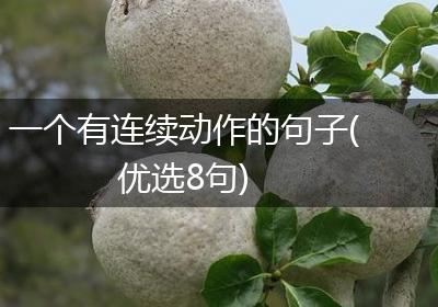 一个有连续动作的句子(优选8句)
