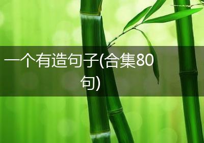 一个有造句子(合集80句)