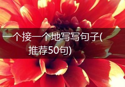 一个接一个地写写句子(推荐50句)