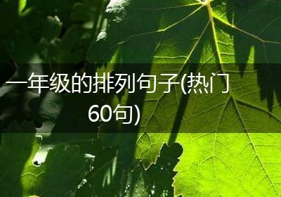 一年级的排列句子(热门60句)