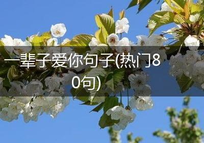 一辈子爱你句子(热门80句)