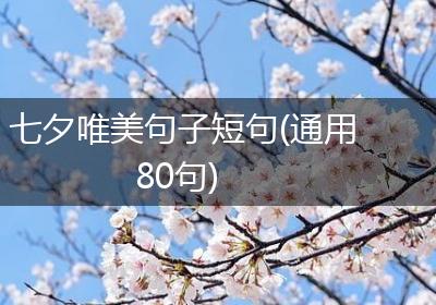 七夕唯美句子短句(通用80句)