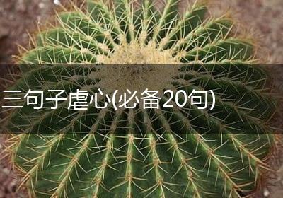 三句子虐心(必备20句)