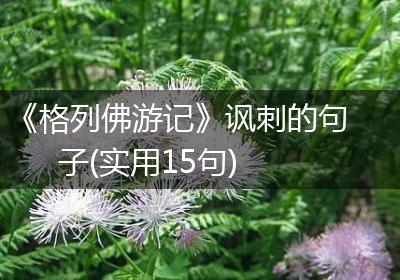 《格列佛游记》讽刺的句子(实用15句)