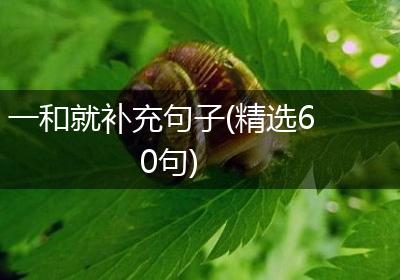 一和就补充句子(精选60句)
