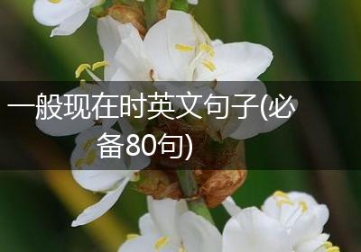 一般现在时英文句子(必备80句)