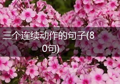 三个连续动作的句子(80句)