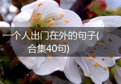 一个人出门在外的句子(合集40句)