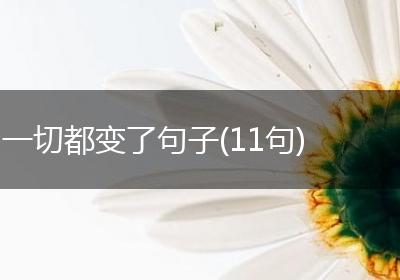 一切都变了句子(11句)