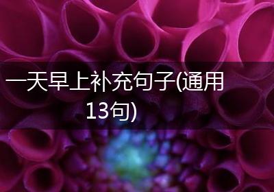 一天早上补充句子(通用13句)