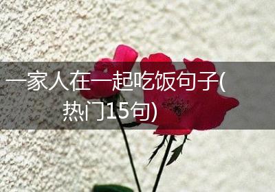 一家人在一起吃饭句子(热门15句)