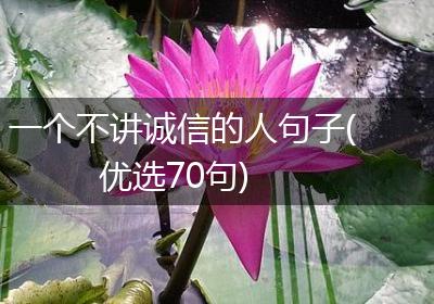 一个不讲诚信的人句子(优选70句)