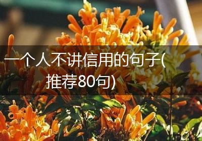 一个人不讲信用的句子(推荐80句)