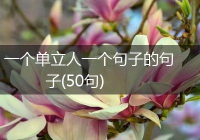 一个单立人一个句子的句子(50句)