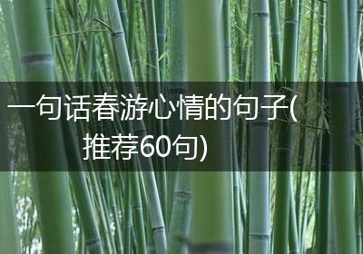 一句话春游心情的句子(推荐60句)