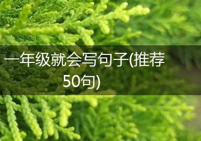 一年级就会写句子(推荐50句)