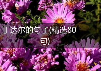 丁达尔的句子(精选80句)