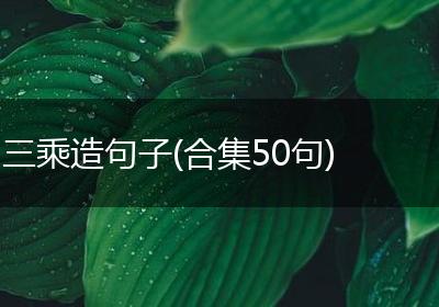 三乘造句子(合集50句)