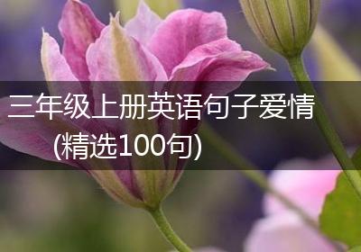 三年级上册英语句子爱情(精选100句)