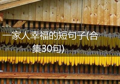 一家人幸福的短句子(合集30句)