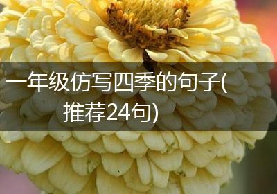 一年级仿写四季的句子(推荐24句)