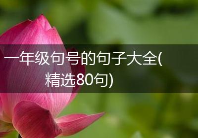 一年级句号的句子大全(精选80句)