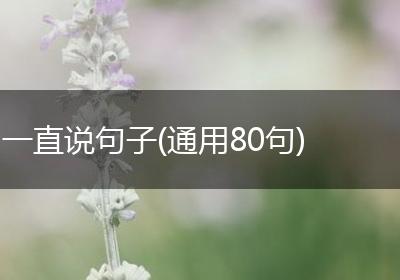 一直说句子(通用80句)
