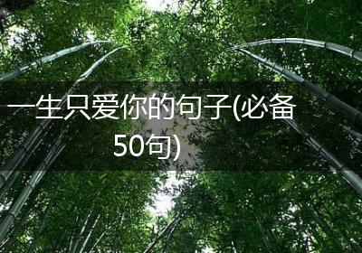 一生只爱你的句子(必备50句)