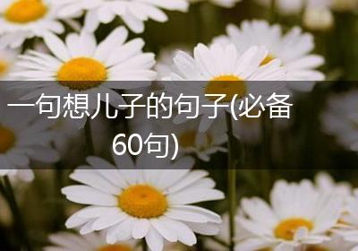 一句想儿子的句子(必备60句)