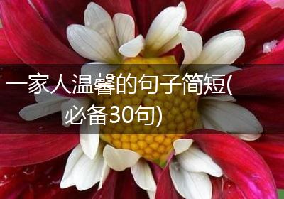 一家人温馨的句子简短(必备30句)