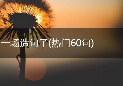 一场造句子(热门60句)