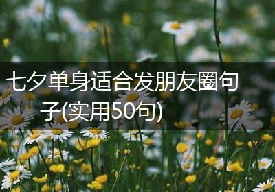 七夕单身适合发朋友圈句子(实用50句)